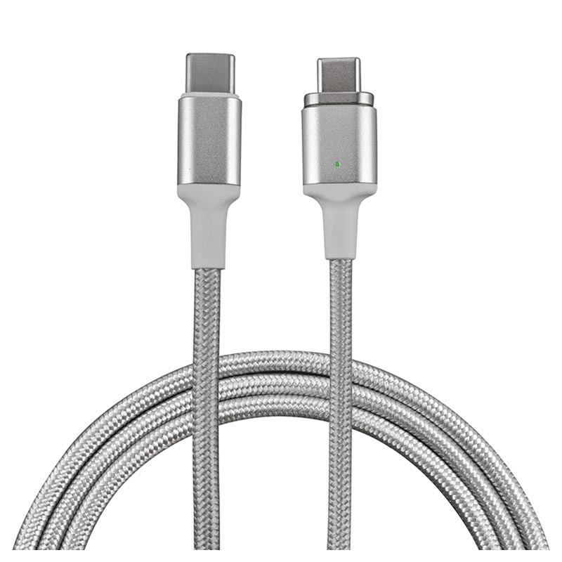 4smarts GravityCord Ultimate Magnetic USB-C to USB-C Cable - 1.8m - Silver