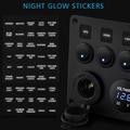 5-Gang Switch Panel with Voltmeter, USB Charger and Cigarette Lighter Socket for RV, Marine and Boat - Blue