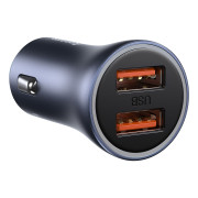 Baseus Golden Contactor Pro car charger CCJD-A0G, 2x USB, 40W - gray