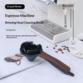 58mm Espresso Machine Cleaning Brush with Leak-Proof Funnel - Black