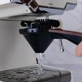 58mm Espresso Machine Cleaning Brush with Leak-Proof Funnel - Black
