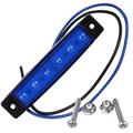 6-LED Waterproof Side Marker Light for 12V/24V Boat, Trailer, Truck, RV - Blue