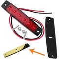 6-LED Waterproof Side Marker Light for 12V/24V Boat, Trailer, Truck, RV - Red