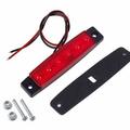 6-LED Waterproof Side Marker Light for 12V/24V Boat, Trailer, Truck, RV - Red