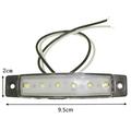 6-LED Waterproof Side Marker Light for 12V/24V Boat, Trailer, Truck, RV - White