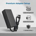 65W Power Adapter for HP Laptop - 19.5V/3.33A, 1.2m Cable - Black