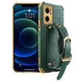 6D Crocodile Samsung Galaxy S21 5G Case with Hand Strap - Black