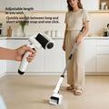 72W Electric Cleaning Brush with 4 Brush Heads, Telescopic Handle - Black