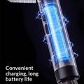 72W Electric Cleaning Brush with 4 Brush Heads, Telescopic Handle - Black