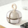 8-Compartment Magnetic Pill Box - Beige