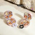 8-Compartment Magnetic Pill Box - Beige