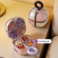 8-Compartment Magnetic Pill Box - Pink / Purple