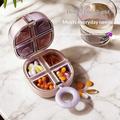 8-Compartment Magnetic Pill Box - Pink / Purple