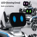 8-Wheel Robot Dog Toy with LED Display, Remote and Gesture Control - Silver