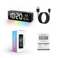 8830 Digital Alarm Clock with RGB Night Light - Black