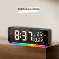 8830 Digital Alarm Clock with RGB Night Light - Black