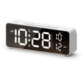 8830 Digital Alarm Clock with RGB Night Light - White