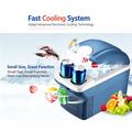 8L Portable Mini Fridge - Cooling/Heating - 12V Car, 220V Home Use - Blue