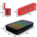 A-470 Weekly Pill Organizer with 28-Compartment - Transparent Black