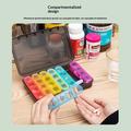 A-470 Weekly Pill Organizer with 28-Compartment - Transparent Black