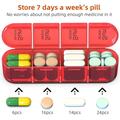 A-470 Weekly Pill Organizer with 28-Compartment - Transparent Black