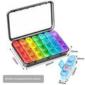 A-470 Weekly Pill Organizer with 28-Compartment - Transparent Black