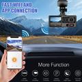 A16 3-Channel Dash Cam - 1080p Front, 720p Cabin/Rear, WiFi, G-Sensor - Black