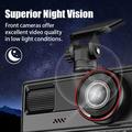 A16 3-Channel Dash Cam - 1080p Front, 720p Cabin/Rear, WiFi, G-Sensor - Black
