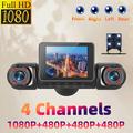 A35 1080P Full HD WiFi 4-Channel Dash Cam - Black