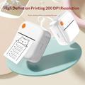 A35 Bluetooth Thermal Mini Printer with Paper - White