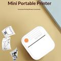 A35 Bluetooth Thermal Mini Printer with Paper - White