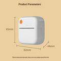 A35 Bluetooth Thermal Mini Printer with Paper - White