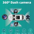 A36 4-Channel Dash Camera - 1080P, WiFi, 3" IPS Screen, Night Recording - Black