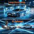 A52 5-Channel 2K WiFi Dash Cam with Parking Monitor, Night Vision - Black