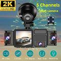 A52 5-Channel 2K WiFi Dash Cam with Parking Monitor, Night Vision - Black