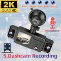 A52 5-Channel 2K WiFi Dash Cam with Parking Monitor, Night Vision - Black