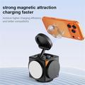 A8 3-in-1 Magnetic Wireless Charger with Alarm Clock & Night Light - Black