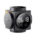 A8 3-in-1 Magnetic Wireless Charger with Alarm Clock & Night Light - Black