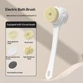 A8 Electric Shower Brush with 5 Heads, LED Display - White