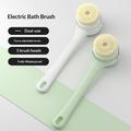 A8 Electric Shower Brush with 5 Heads, LED Display - White