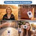 A86 1080P HD Mini Keychain Camera with Touch Screen - Pink