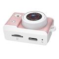 A86 1080P HD Mini Keychain Camera with Touch Screen - Pink