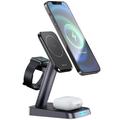 ACEFAST E3 3-in-1 Magnetic Wireless Charging Station Dock Stand Phone Earphone Watch Charger Bracket for iPhone 12/13/14/15 (Open-Box Satisfactory)