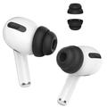 AHASTYLE PT99-2 1 Pair For Apple AirPods Pro 2 / AirPods Pro Silicone Ear Tips Bluetooth Earphone Ear Caps Cover, Size M - Black