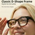AI Smart Glasses with 13MP Sony Camera - Brown / Clear
