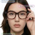 AI Smart Glasses with 13MP Sony Camera - Brown / Clear