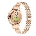 AK107 Women\'s Smart Watch with Rhinestone Steel Strap - Rose Gold