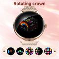 AK107 Women\'s Smart Watch with Rhinestone Steel Strap - Rose Gold