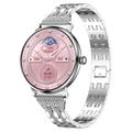 AK107 Women's Smart Watch with Rhinestone Steel Strap