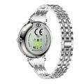 AK107 Women\'s Smart Watch with Rhinestone Steel Strap - Silver